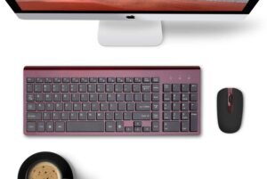 cimetech Compact Full Size Wireless Keyboard and Mouse Set