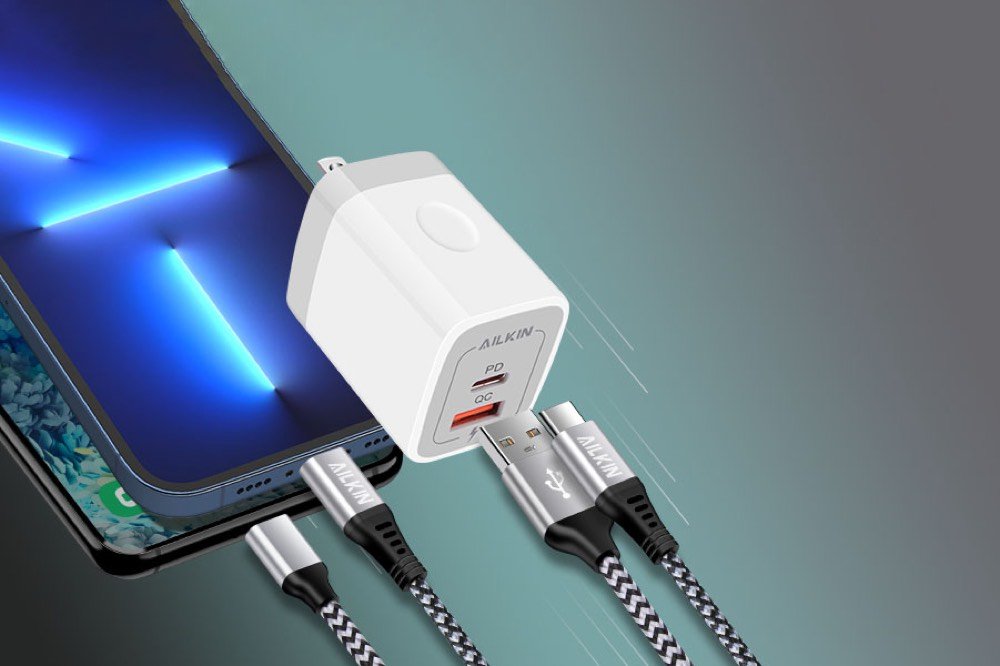 AILKIN Dual Port USB-C Wall Charger