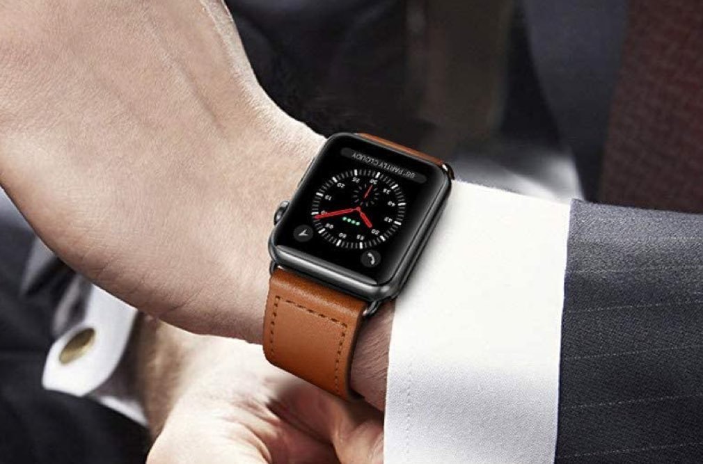 KYISGOS Genuine Leather Apple Watch Band