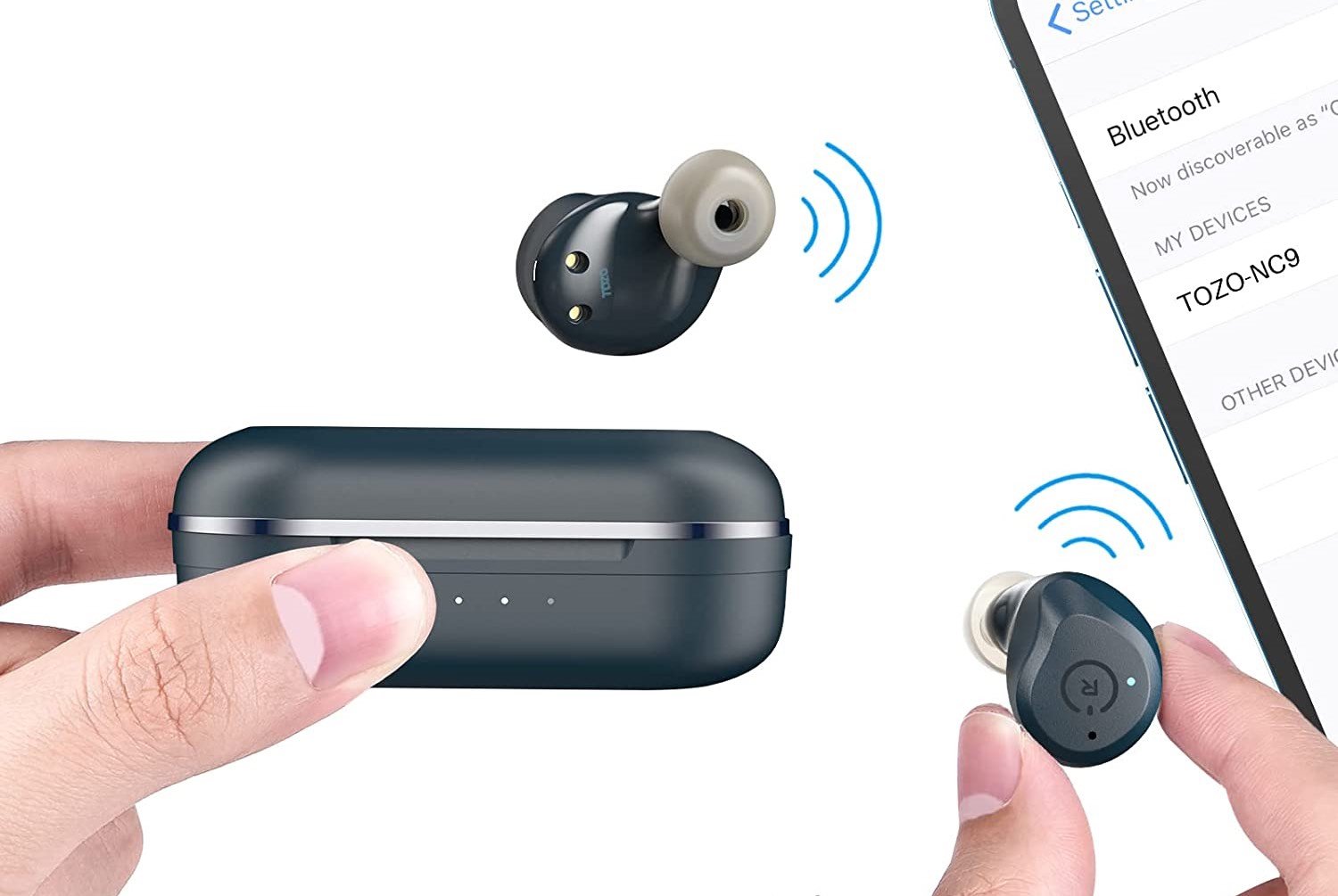 TOZO NC9 Hybrid Active Noise Cancelling Wireless Earbuds