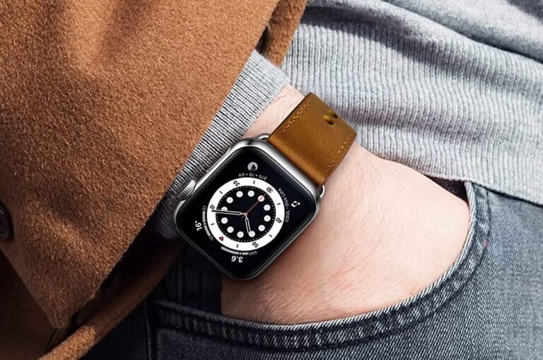 OUHENG Leather Apple Watch Band