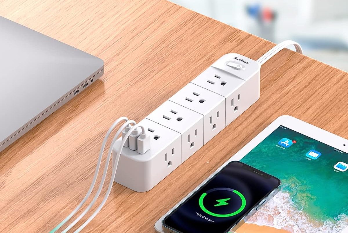 Addtam Power Strip With 13 AC Outlets and 3 USB Ports