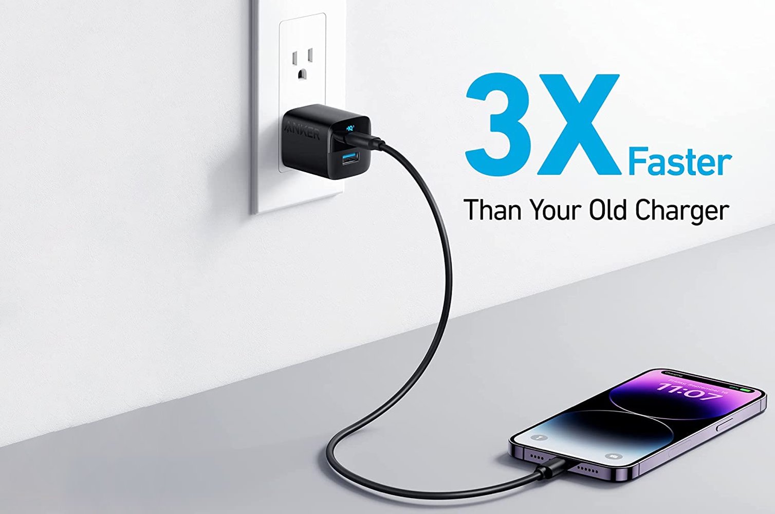 Anker 2 Port Compact Charger with Foldable Plug