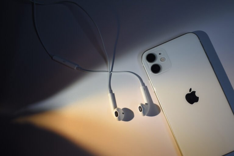 Apple EarPods Headphones with Lightning Connector.