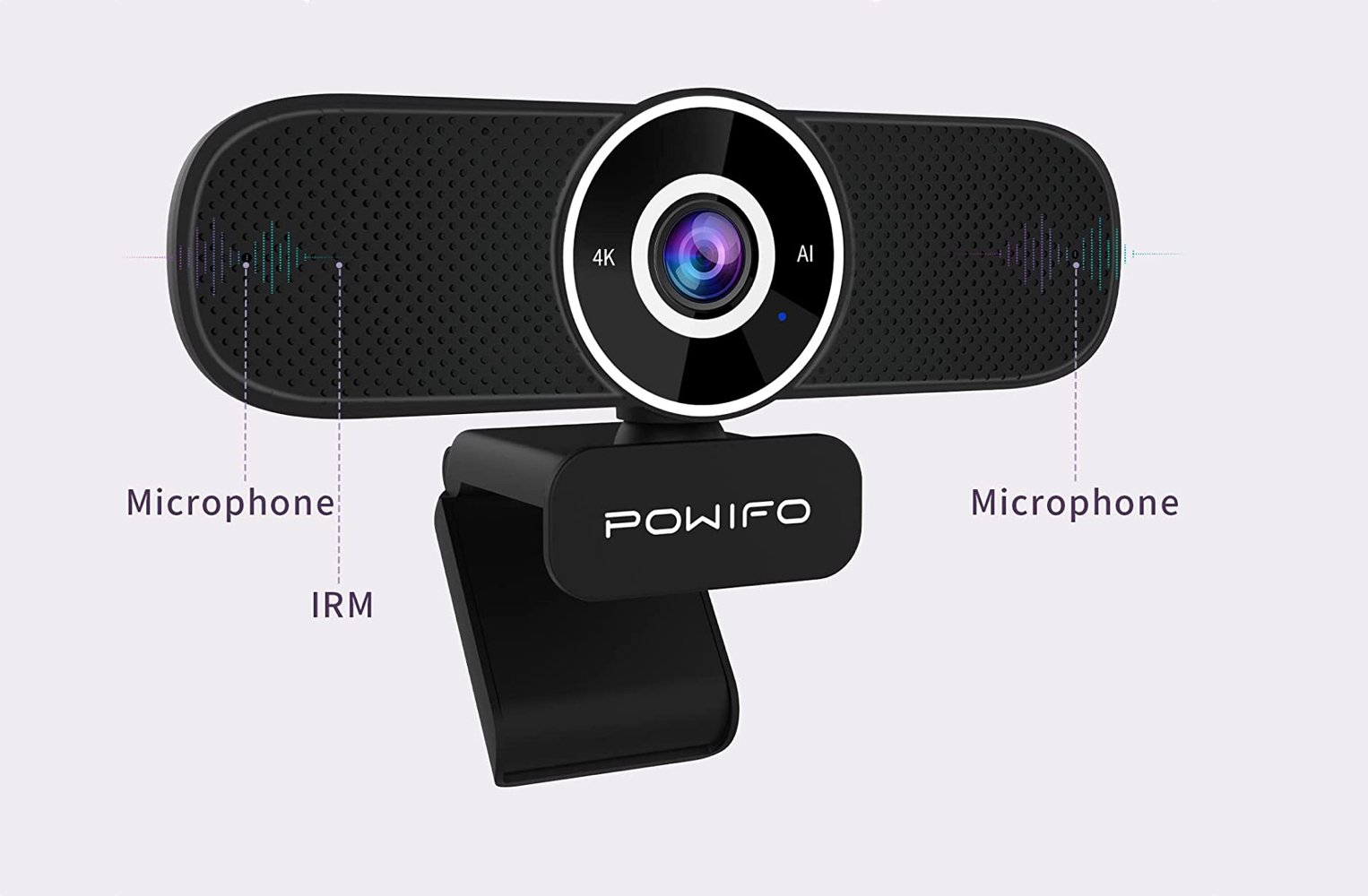 POWIFO 4K Webcam With Microphone