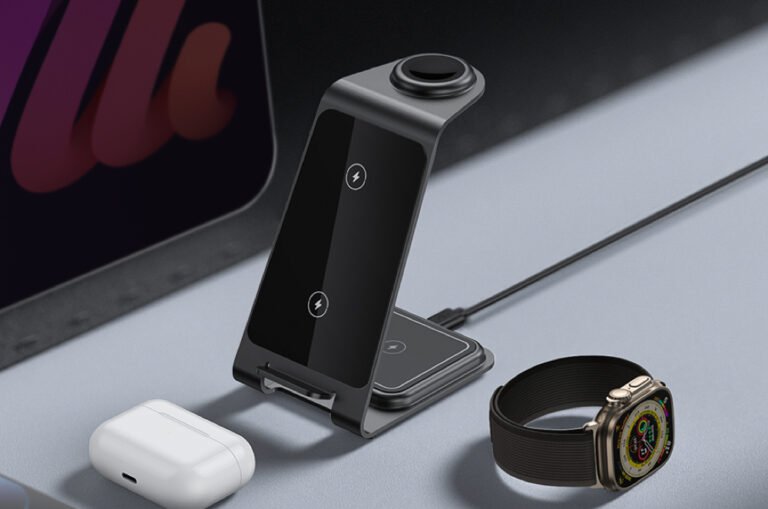 Apple Device: Manage Your Desk From Unwanted Cables & Cords With This $24 Wireless Charging Station 1 Intoval 3-in-1 Wireless Charging Station