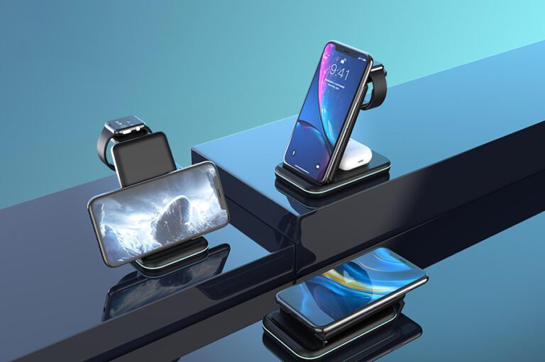 MSTJRY 3 in 1 Wireless Fast Charger Stand
