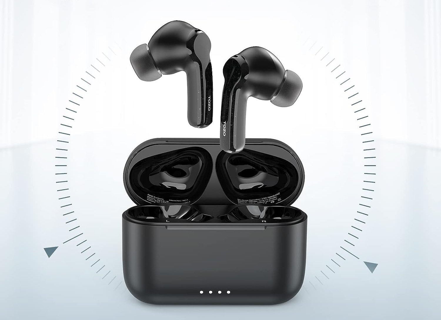 TOZO NC2 Hybrid Active Noise Cancelling Wireless Earbuds