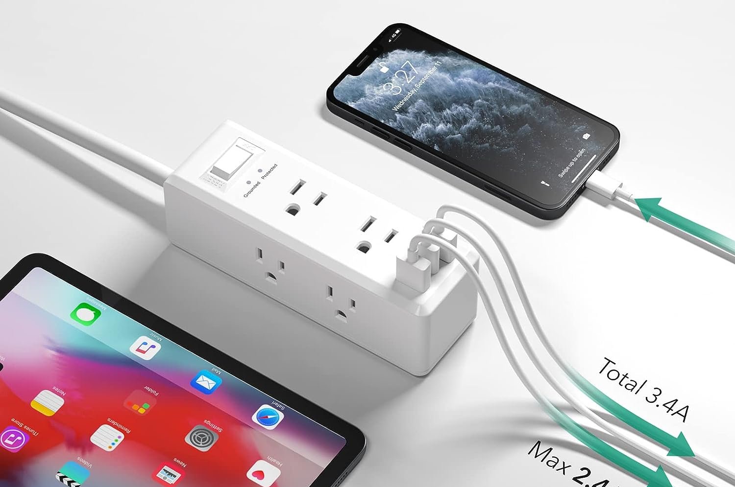 BN-LINK Surge Protector Power Strip with 6 Outlets
