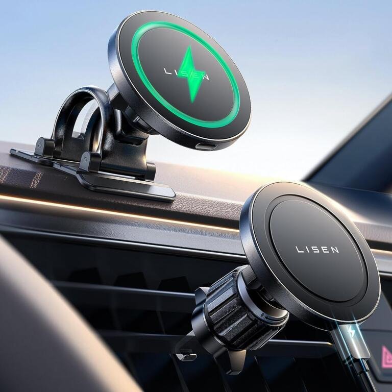 Add Fast Wireless Charging Support For Your Smartphone in Car With $16 LISEN's MagSafe Car Mount Charger, Reg. $42 1