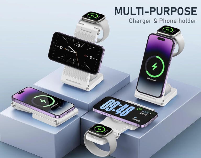 The popular 3-in-1 Foldable Wireless Charging Station for iPhone, Apple Watch, and AirPods is only $29, down from $36 1