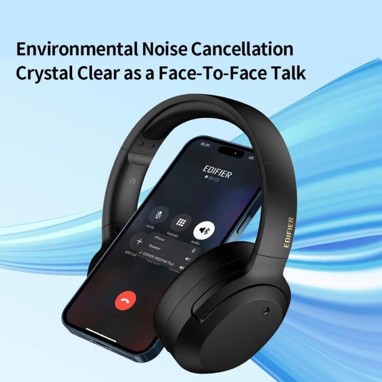 Edifier W820NB Plus Over-Ear Active Noise Cancelling Headphones for $64 only 1