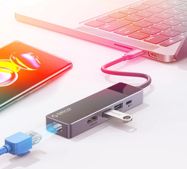 This 5 in 1 MacBook Docking Station with PD 60W, HDMI 4K@30Hz, USB-A3.0×1, USB-A2 .0×1, RJ45×1 On sale for $16 (50% OFF) 1