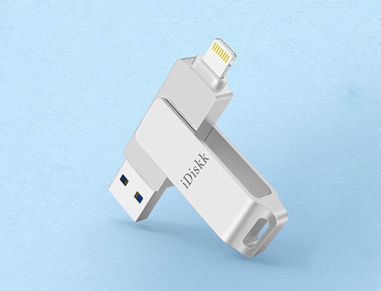 iOS MFi Certified iDiskk 256GB Flash Drive Photo Stick 19% off at $46 1