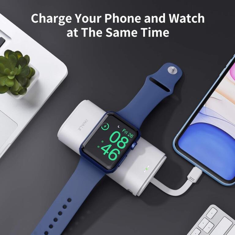 Save 55% with iWALK Portable Charger for iWatch, comes with built in cable for iPhone 14 & older models! 1