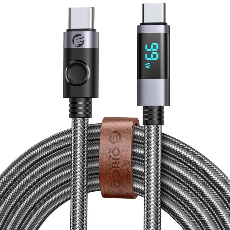 ORICO USB C to USB C Cable with LED display for iPhone 15/iPad/MacBook just $11 only (save 50%) 1