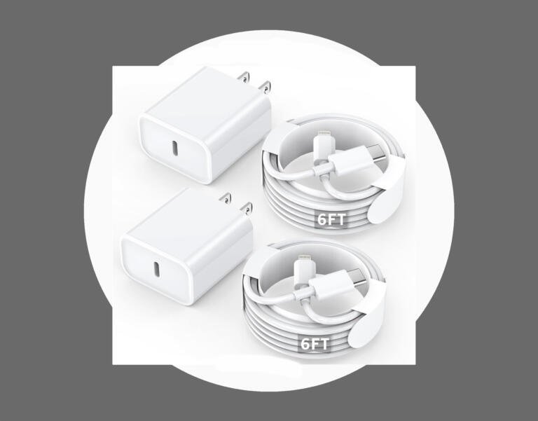 Usually $45 for iPhone Fast Charger with 6-Ft Lightning Cables 2-Pack now only $9 1