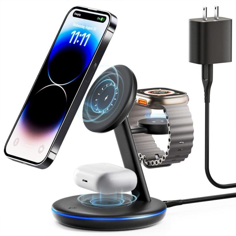Don't Miss Out: 3-in-1 Apple Device Charging Station at $14.39 - Save Big with 60% Off 1
