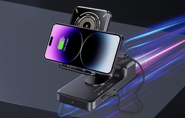 Don't Miss Out! Bluetooth Speaker + Wireless Charging + Stand – $16 6
