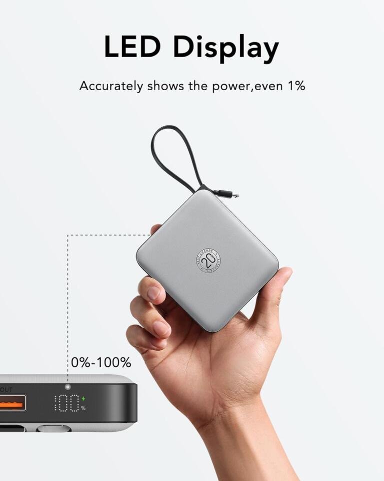 Don't Miss Out: $20 for a Portable Power Bank – Includes Built-In Cables 4