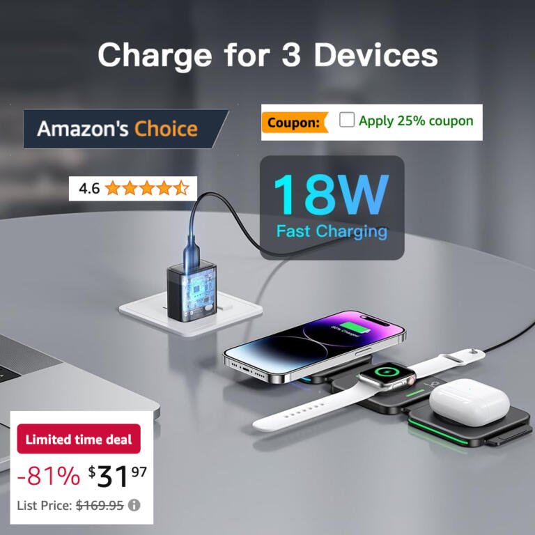 Upgrade to the 3-in-1 Apple Charging Station for Only $24, Usually Sold For $170 1