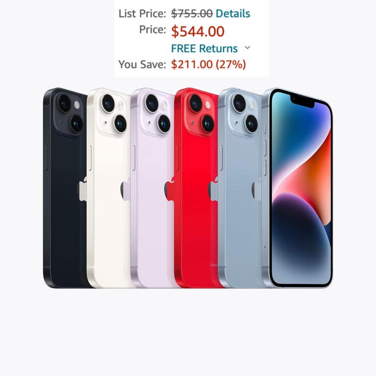 iPhone 14 128GB - Unlocked (Renewed Premium) Down At Just $544 (Save $211) 1