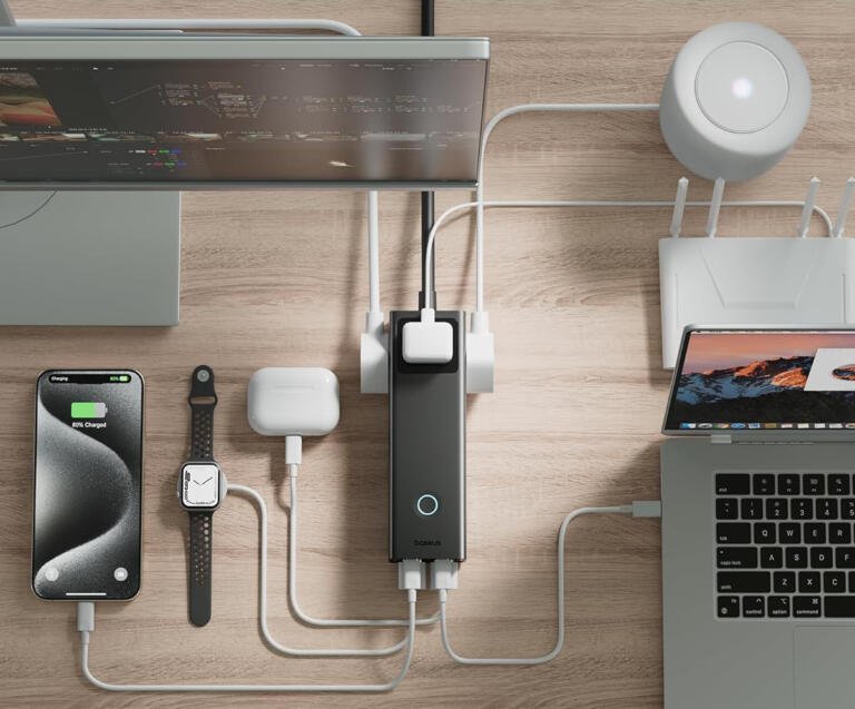 Ditch Many Adapters With Baseus Charging Station That's On Sale For $48 7