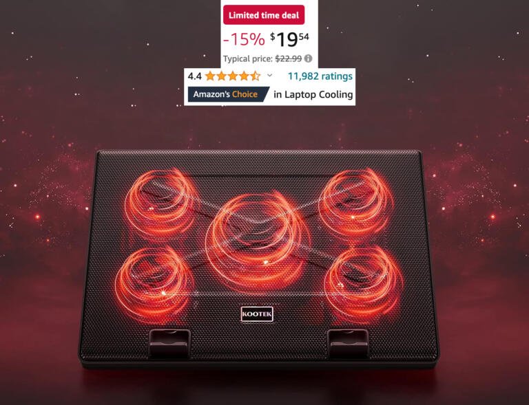 Amazon's High End Laptop Cooling Pad Down On Sale For $20 (11K+ Ratings) 1