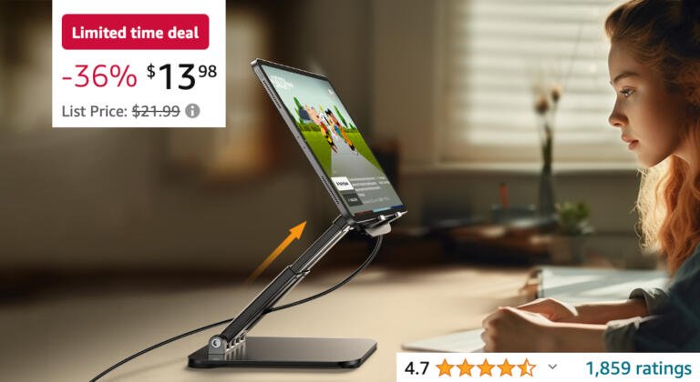 Now Just $14 For Our Favorite Adjustable Tablet Stand For Desk At Amazon Today 1