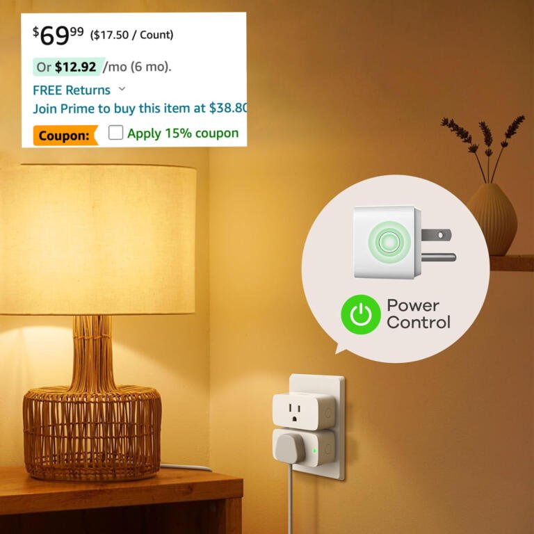 Smart Living Made Affordable: 4-Pack Linkind Matter Smart Plugs 1