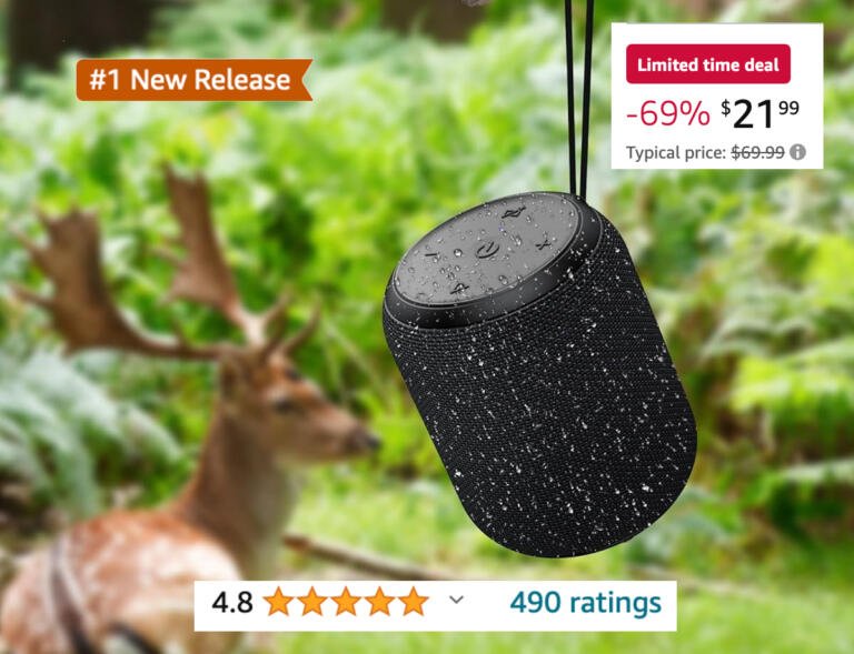 This Bluetooth Speaker Has All Five Star Ratings & It's 60% OFF At $22 18 This Bluetooth Speaker Has All Five Star Ratings & It's 60% OFF At $22 18