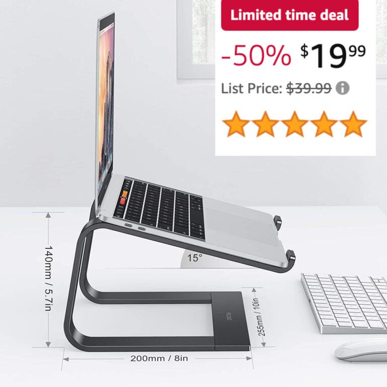 Correct Your Posture with Ease: $20 Laptop Stand (50% OFF) - Limited Time Offer! 1
