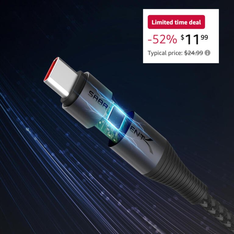 Intelligent Charging: Sabrent Smart Display USB-C Cable, $12 Now 1