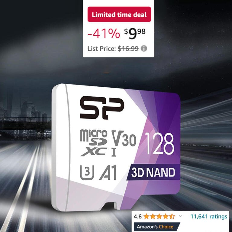 Silicon Power 128GB Micro SD Card Currently 41% OFF At Just $10 On Amazon Today! 1
