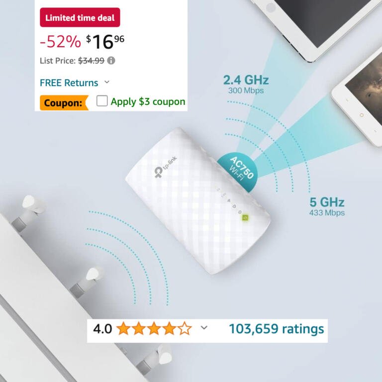 TP-Link WiFi Extender That Covers Up To 1200 Sq.FT Currently On Sale For $14 1