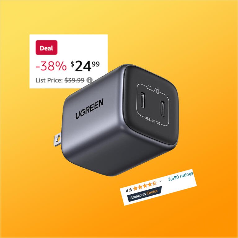 Dual Charging Power: UGREEN 45W USB C Charger for Apple Currently $25 1