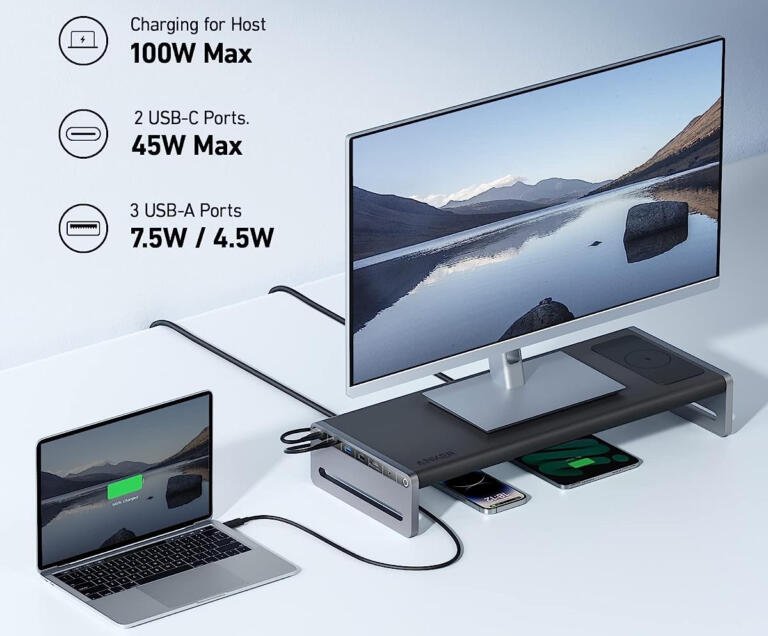 Anker's High Tech Monitor Stand Offers 12 Output Source & Wireless Charging At 30% Discount 1