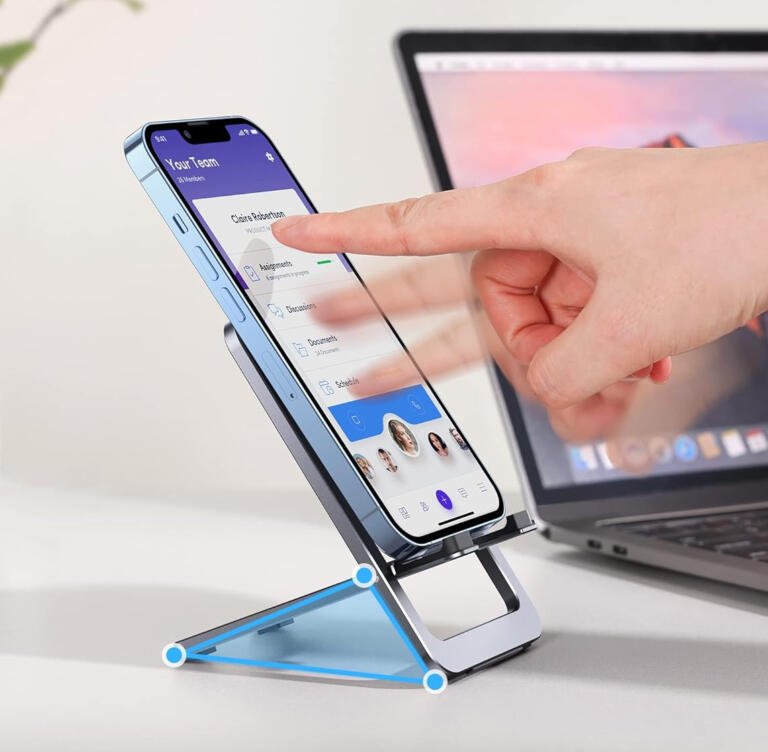 Pickup This Foldable Aluminum Cell Phone Stand For $7 With An Ongoing Sale 1
