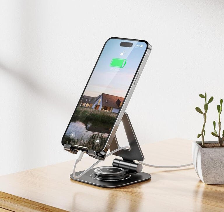 Stop Scrolling! Nulaxy 360 Rotating Cell Phone Stand Now $6 Only 11