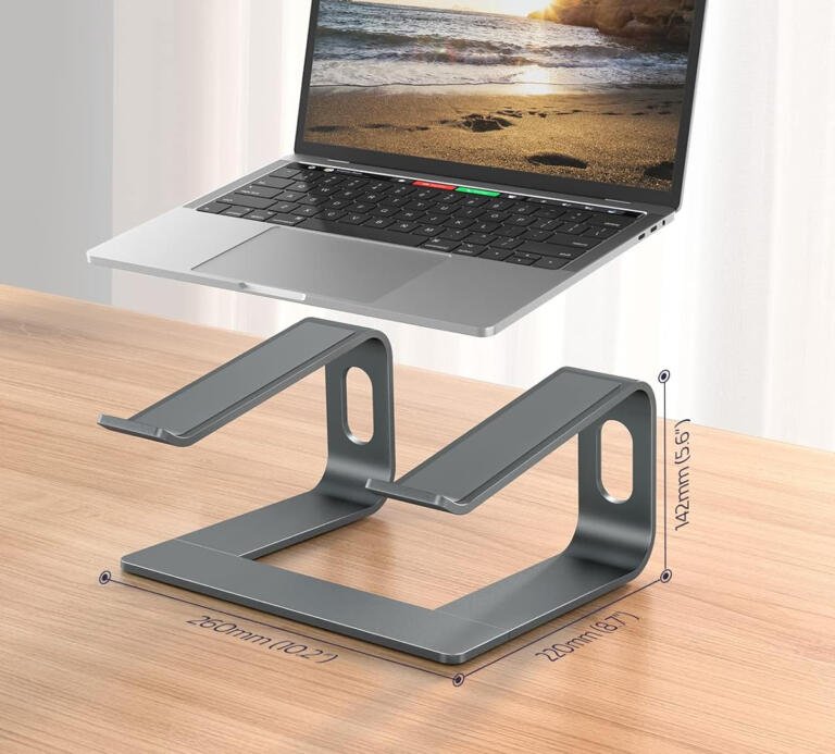 Get Organized With $14 Aluminum Stand for MacBook (53% Off) 1