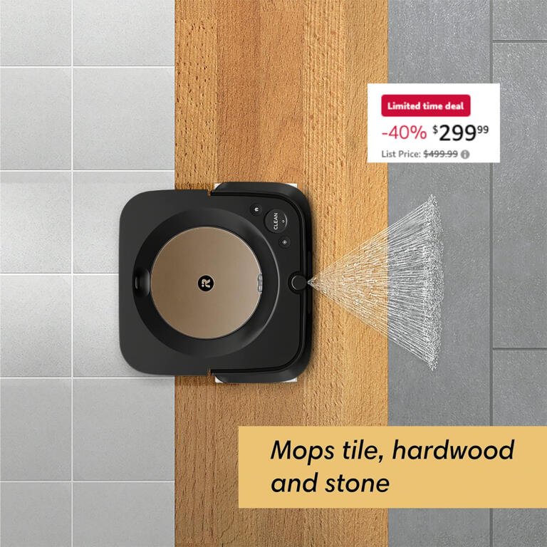 Huge Savings Alert: iRobot Braava Jet m6 Drops to $300 - 40% Off Original Price! 1