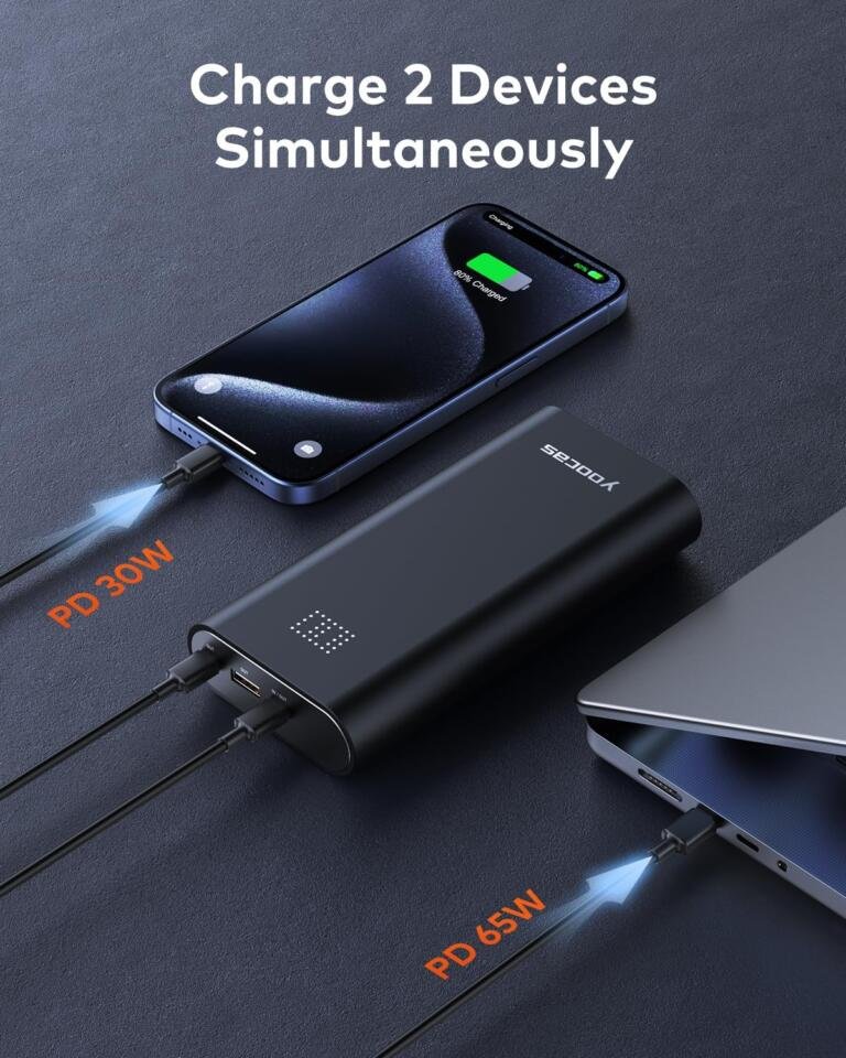 Power Up Your Devices On-the-Go: Yoocas 20000mAh 65W PD Power Bank Now Available for $21.99! 6