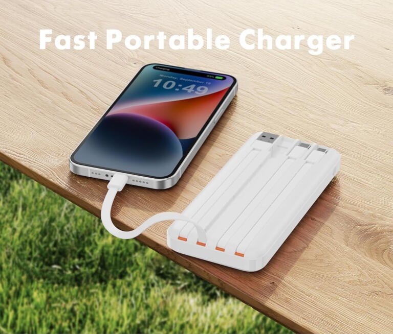 Charmast 20000mAh Power Bank With Built in Smartphone Cables Down At $30 18