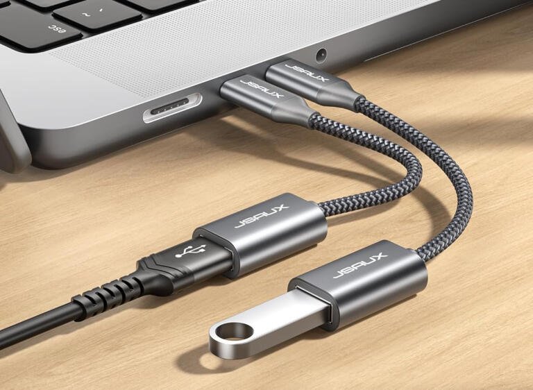 JSAUX USB C to USB 3.0 Adapter [2 Pack] For iPad/iPhone 15 Just $7 6