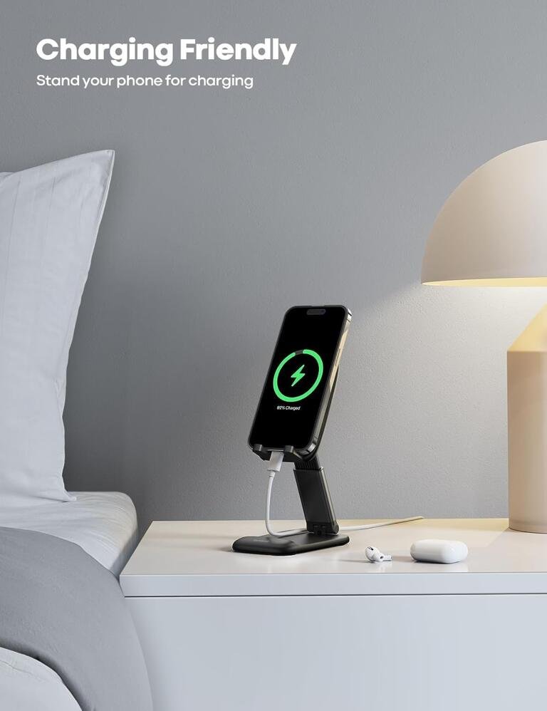 Lamicall Foldable Phone Stand Compatible With All iPhone Models On Sale For $8.49 11