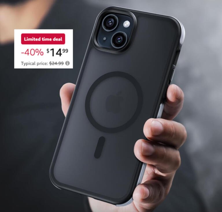 Lamicall Magnetic Phone Case for iPhone 15 Plus Drops to $15 5