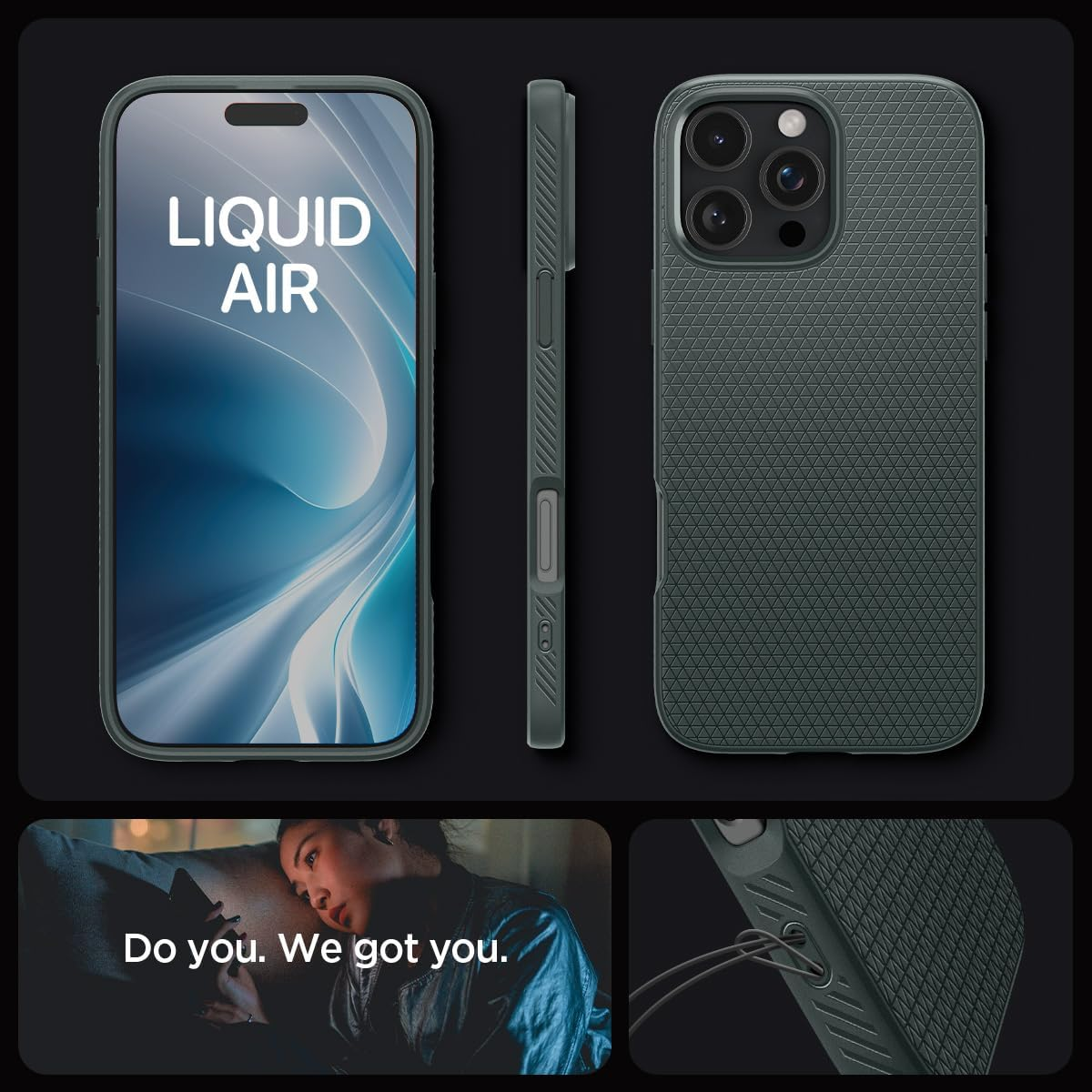 The Best iPhone 16 Pro Max Case: Spigen Liquid Air in Abyss Green 2 Spigen Liquid Air Case