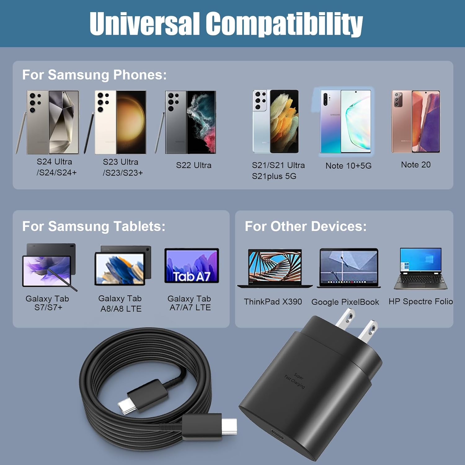 Hurry! 20% Off Samsung Galaxy S24 Ultra Charger Bundle for Black Friday! 7 25W BestFast Charging