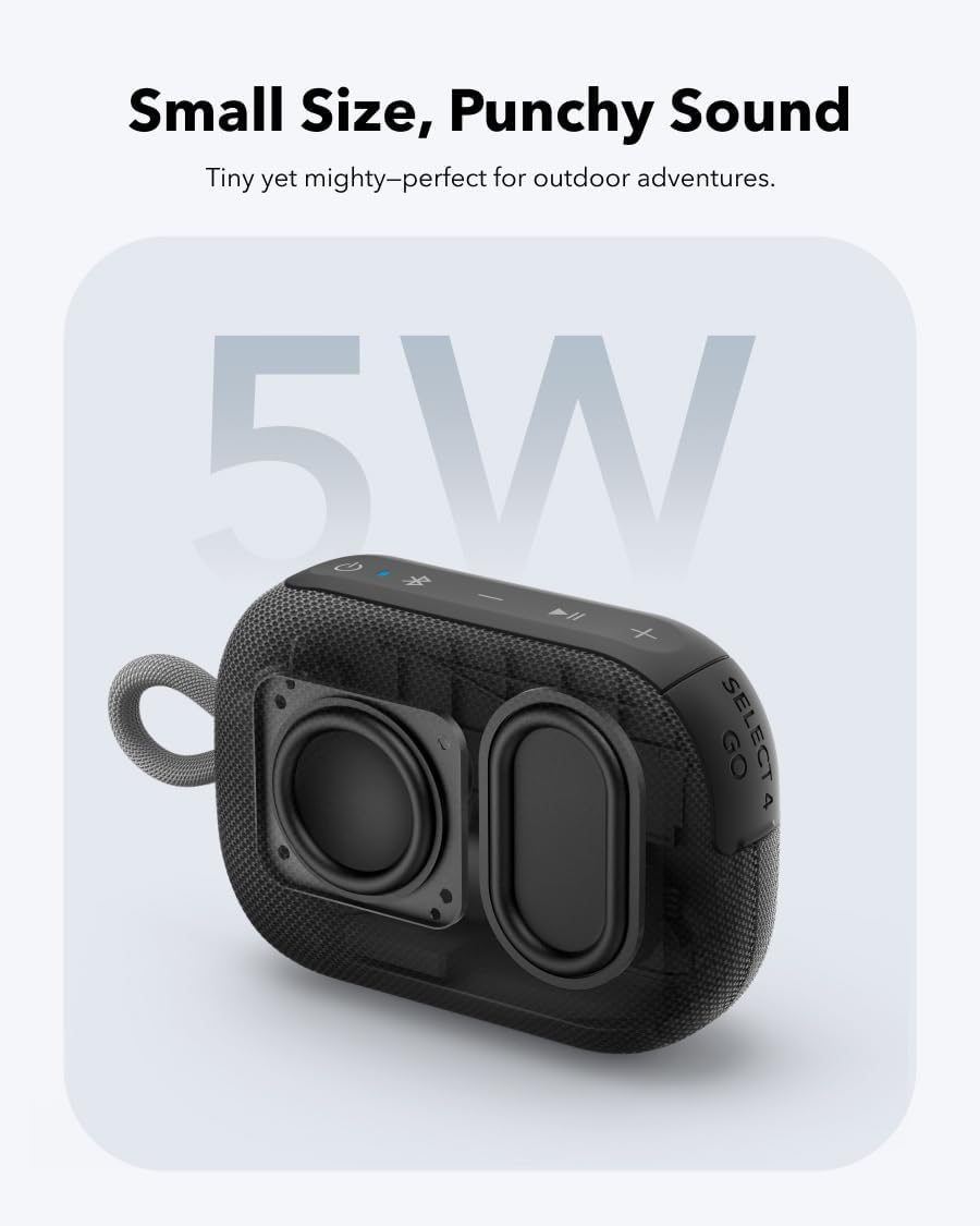 The Best Mini Speaker for Outdoors, Home & Travel by Anker 2 Soundcore Select 4 Go