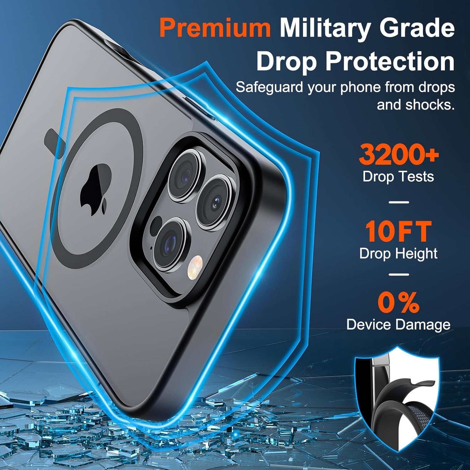 SUPFINE Magnetic for iPhone 16 Pro Case – Military-Grade Protection with MagSafe Compatibility 1